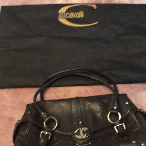 Just Cavalli leather Satchel handbag - Picture 2 of 8